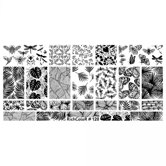 Пластина для стемпинга RichColor-120, Цвет: 120