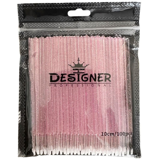 Микробраши одноразовые (микроаппликаторы) глиттерная ручка 100 шт./уп, цвет в ассортименте2