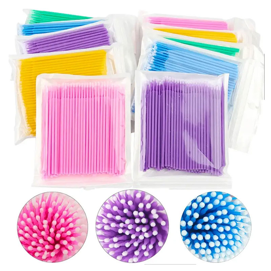 Одноразові мікробраші (мікроаплікатори) у пакеті 100 шт./уп, колір в асортименті