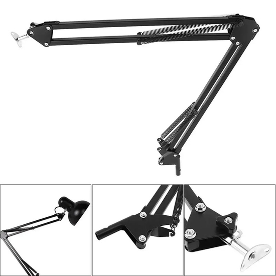 Настольная лампа SWING ARM AD-800 для освещения и идеальных бликов на ногтях BLACK, Цвет: Black
3