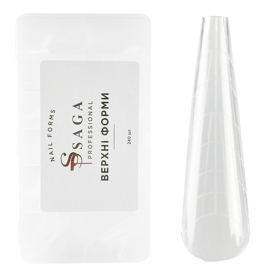 Верхні форми для нарощування SAGA Top Nail Forms Ballerina 240 шт, Розмір: Ballerina