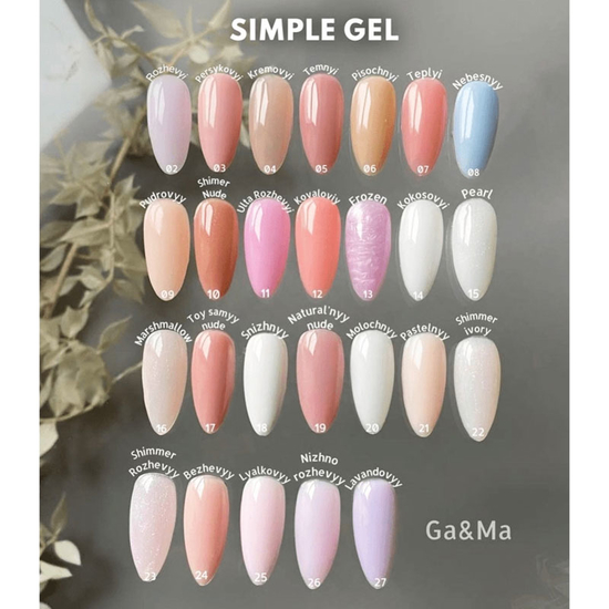 Гель для укрепления и наращивания GaMa Simple Gel №023 Shimmer rozhevyy 30 мл, Объем: 30 мл, Цвет: 0233