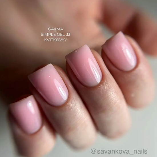 Гель для укрепления и наращивания GaMa Simple Gel №033 Kvitkovyy 15 мл, Объем: 15 мл, Цвет: 0335