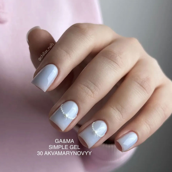 Гель для зміцнення та нарощування GaMa Simple Gel №030 Akvamarynový 30 мл, Об`єм: 30 мл, Колір: 0305