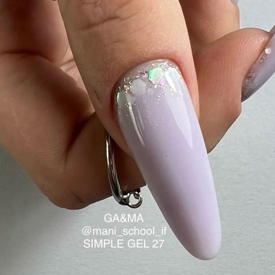 Гель для укрепления и наращивания GaMa Simple Gel №027 Lavandovyy 15 мл, Объем: 15 мл, Цвет: 0274