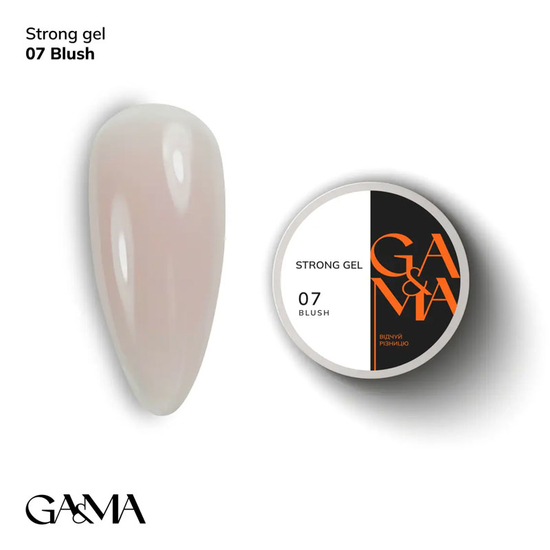 Гель для укрепления и наращивания GaMa Strong Gel №007 Blush 30 мл, Объем: 30 мл, Цвет: 007
