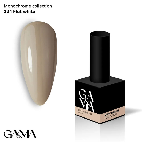 Гель-лак GaMa Gel Polish Monochrome collection №124 Flat white 10 мл, Объем: 10 мл
, Цвет: 124
