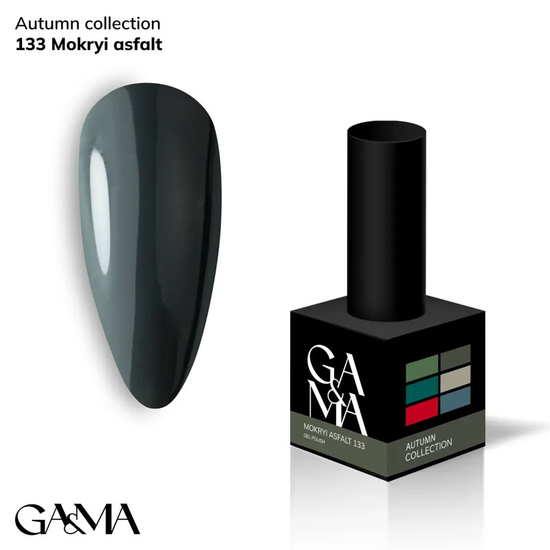 Гель-лак GaMa Gel ​Polish Autumn collection №133 Mokryi asfalt recommended by @vakula_nails 10 мл, Объем: 10 мл
, Цвет: 133