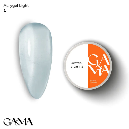 Акрил-гель GaMa Acrygel Light 001 30 мл, Объем: 30 мл, Цвет: 001
