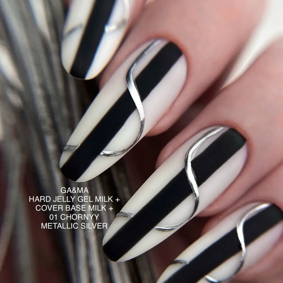 Гель краска GaMa Metallic gel Silver зеркальный эффект 5 г2