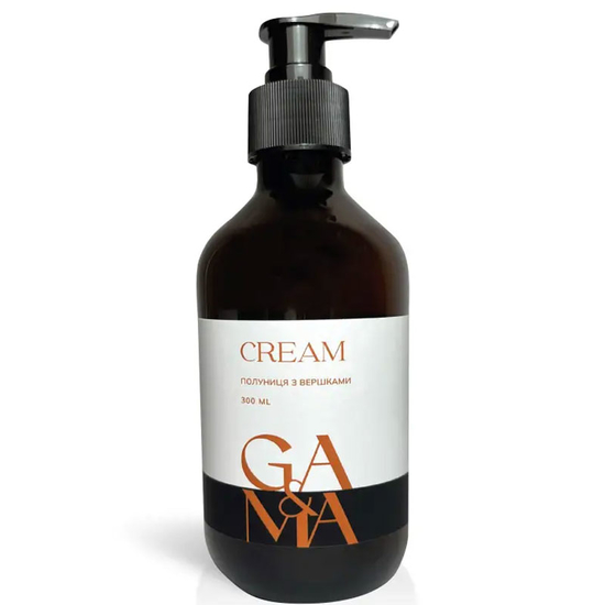 Крем для рук и стоп увлажняющий с мочевиной Клубника со сливками GaMa 300 мл, Объем: 300 мл, Аромат: Клубника со сливками