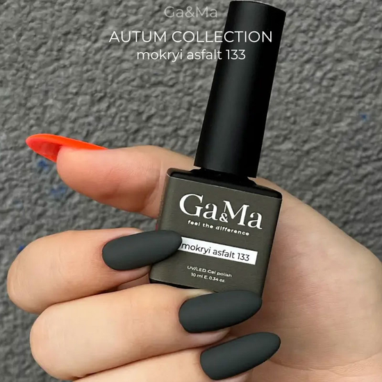 Гель-лак GaMa Gel ​Polish Autumn collection №133 Mokryi asfalt recommended by @vakula_nails 10 мл, Объем: 10 мл
, Цвет: 1335