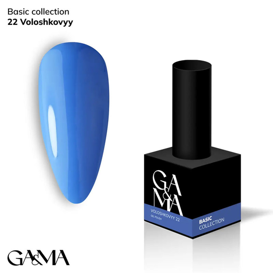 Гель-лак GaMa Gel ​Polish Basic collection 022 voloshkovyy 10 мл, Цвет: 022
