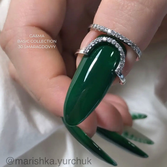 Гель-лак GaMa Gel Polish Basic collection 030 smaragdový 10 мл, Колір: 0308