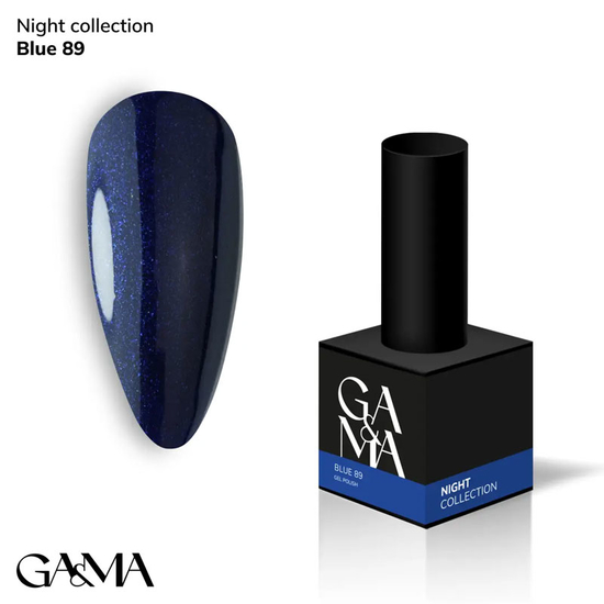 Гель-лак GaMa Gel Polish Night collection 089 BLUE 10 мл, Колір: 089