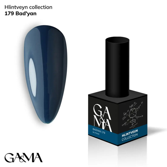 Гель-лак GaMa Gel ​Polish Hlintveyn collection 179 bad'yan 10 мл, Цвет: 179
