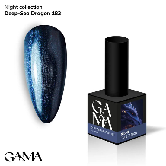 Гель-лак GaMa Gel Polish Night collection 183 Deep-Sea dragon 10 мл, Колір: 183
