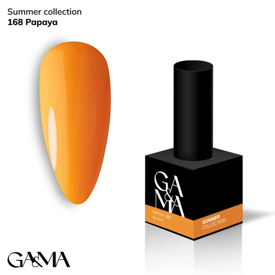Гель-лак GaMa Gel ​Polish Summer collection 168 Papaya 10 мл, Цвет: 168