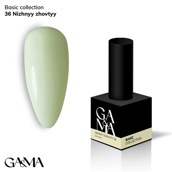 Гель-лак GaMa Gel ​Polish Basic collection 036 nizhnyy zhovtyy 10 мл, Цвет: 036