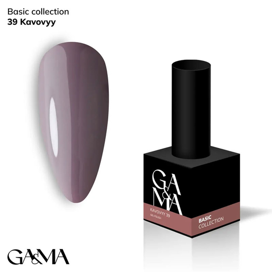 Гель-лак GaMa Gel ​Polish Basic collection 039 kavovyy 10 мл, Цвет: 039