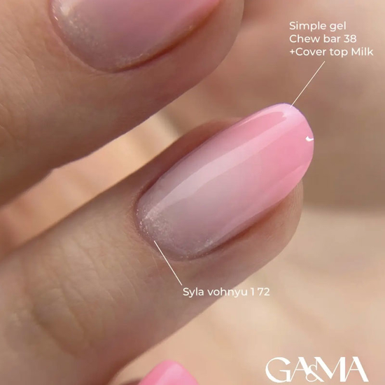 Гель для зміцнення та нарощування GaMa Simple Gel №038 Chew Bar 15 мл, Об`єм: 15 мл, Колір: 03812
