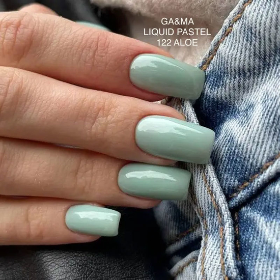 Гель-лак GaMa Gel ​Polish Liquid pastel 122 Aloe 10 мл, Колір: 1223