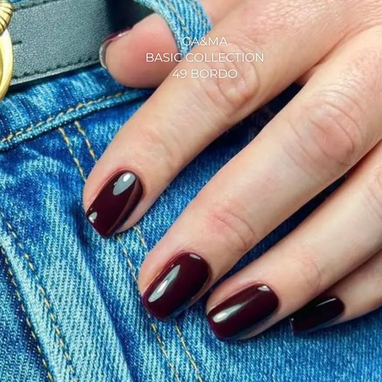 Гель-лак GaMa Gel Polish Basic collection 049 bordo 10 мл, Колір: 0496