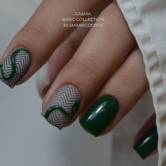 Гель-лак GaMa Gel ​Polish Basic collection 030 smaragdovyy 10 мл, Цвет: 0307