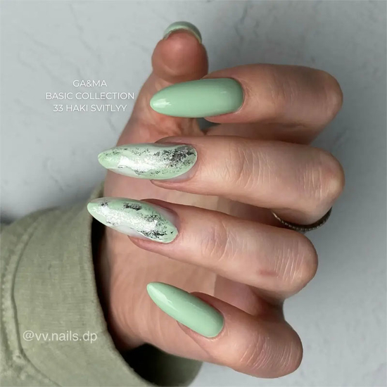 Гель-лак GaMa Gel ​Polish Basic collection 033 haki svitlyy 10 мл, Цвет: 0335