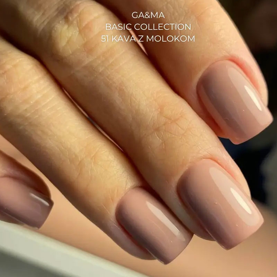 Гель-лак GaMa Gel ​Polish Basic collection 051 kava z molokom 10 мл, Цвет: 0517