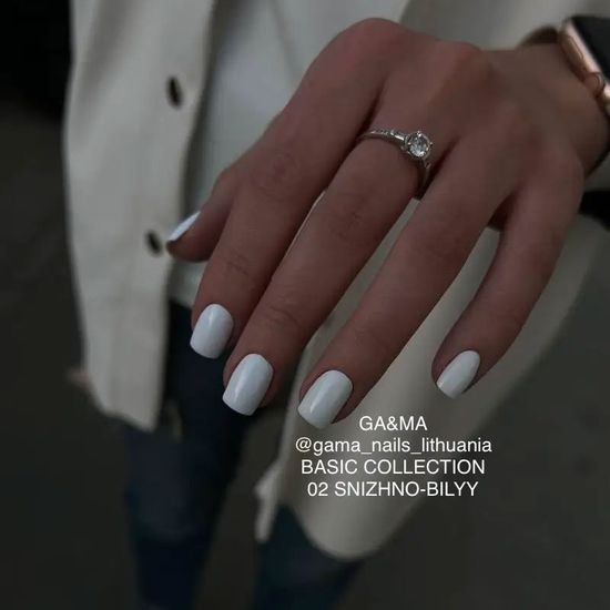 Гель-лак GaMa Gel ​Polish Basic collection 002 snizhno-bilyy 15 мл, Цвет: 002
3