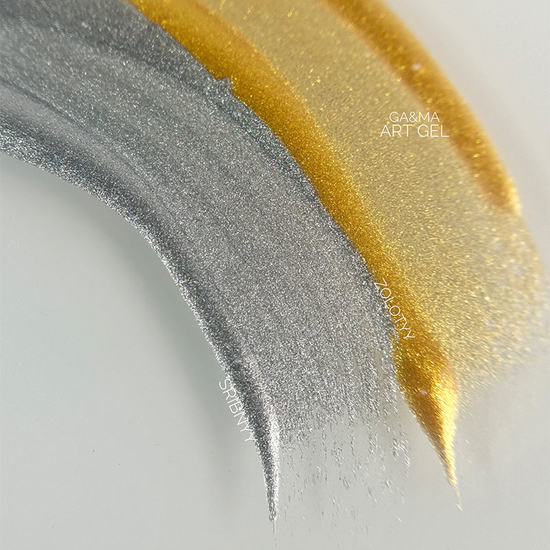 Гель-краска для дизайна GaMa Art gel Sribnyy 5 мл, Цвет: Sribnyy2