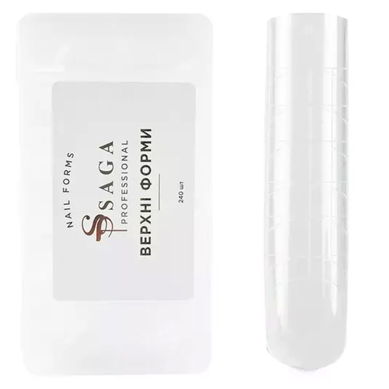 Верхние формы для наращивания SAGA Top Nail Forms Square 24 шт, Количество: 24 шт, Размер: Square