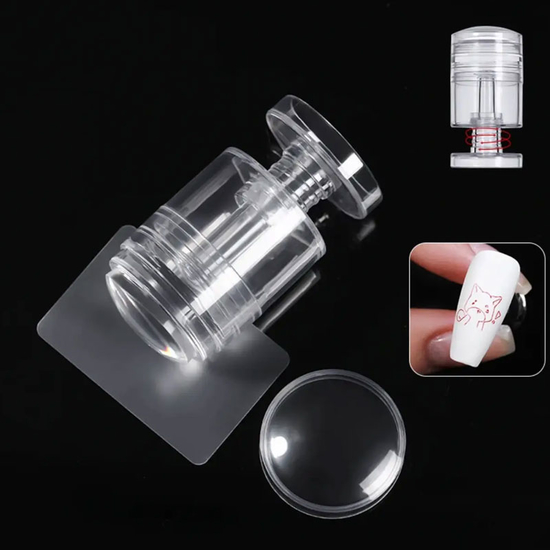 ​Прозрачный штамп для стемпинга с поворотным механизмом для регулировки размера рисунка5