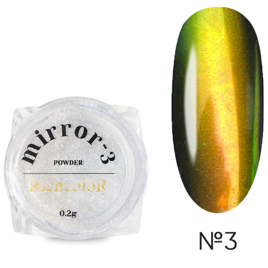 Втирка для ногтей RichColoR Mirror 03, 0,2 г, Цвет: 03
