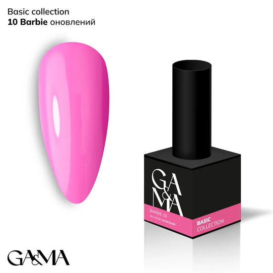 Гель-лак GaMa Gel Polish Basic collection 010 barbie 10 мл