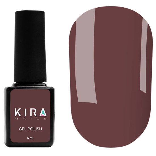 Гель-лак Kira Nails №121 (темно-шоколадный, эмаль), 6 мл