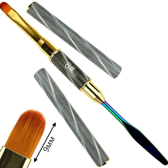 Кисть-шпатель для полигеля Silver, овал №8 G-69, Размер: Овал, Цвет: №8