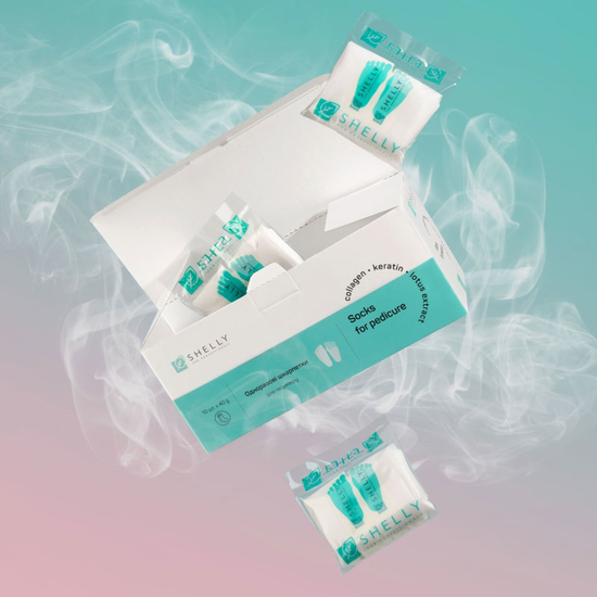 Набор носков для педикюра с эмульсией Shelly, 10 пар, Количество: 10 пар4