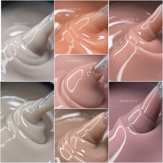 Гель для нарощування SAGA Builder Gel Veil №3 Orchid shimmer 15 мл, Об`єм: 15 мл, Колір: Orchid shimmer4