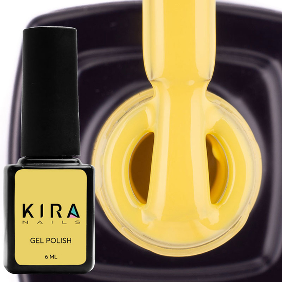 Гель-лак Kira Nails №073 (сонячний жовтий, емаль), 6 мл2