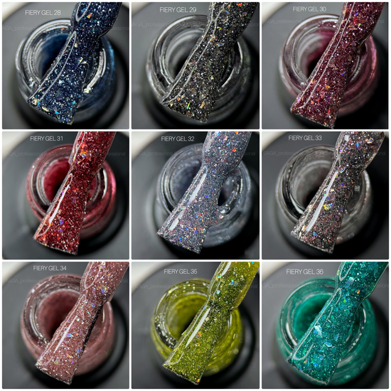 Гель-лак светоотражающий SAGA Fiery Gel №01, 8 мл, Цвет: 0116
