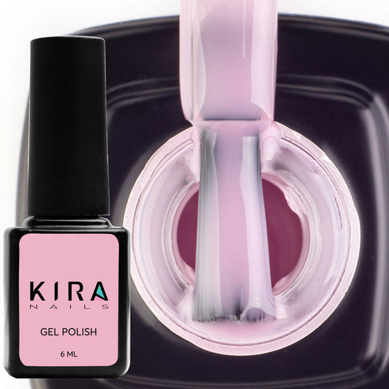 Гель-лак Kira Nails №004 (розовый камуфляж для френча, эмаль), 6 мл2