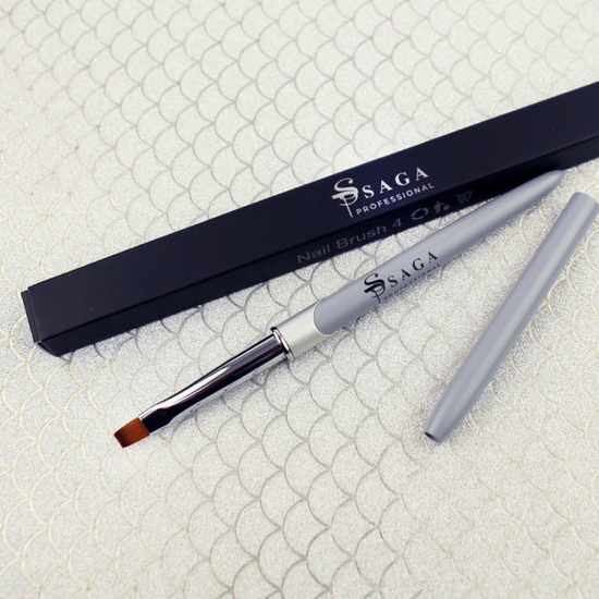 Кисточка для геля Saga New 04 прямая искусственный ворс 7 мм2