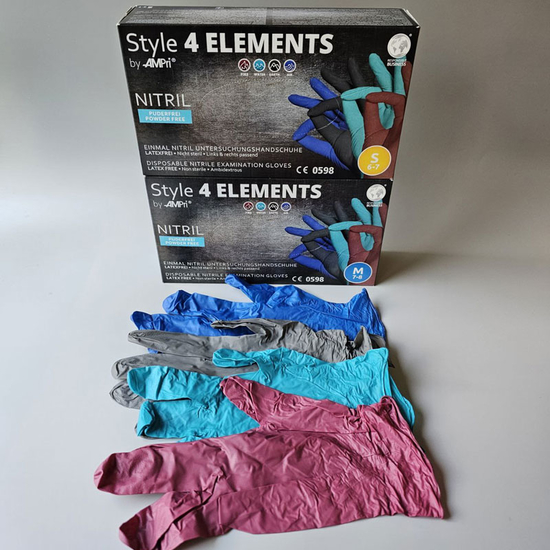 Перчатки нитрил неопудренные нестерильные MediOk AMPri Style 4 Elements  100 шт, M, Размер: М3