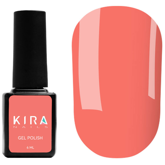 Гель-лак Kira Nails №044 (яркий коралловый-розовый, эмаль), 6 мл