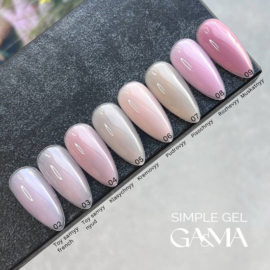Гель для укрепления и наращивания GA&MA Simple Gel №004 Klasychnyy 15 мл, Объем: 15 мл, Цвет: 0047