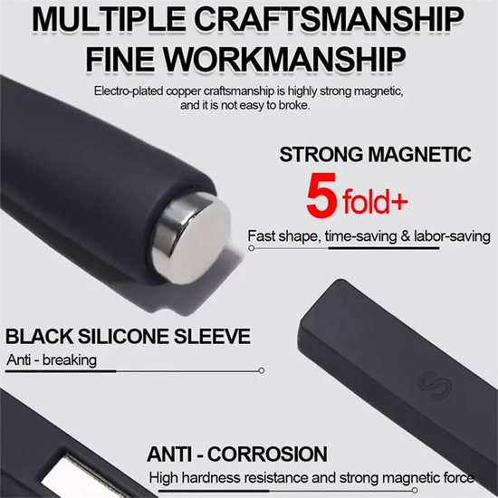 Многофункциональный магнит для ногтей 5 в 1 Черный11