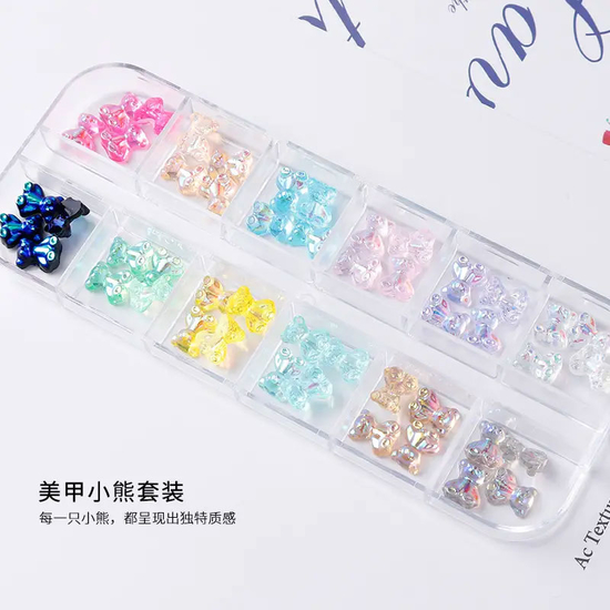 Набор 3D фигурок "Мишки" разноцветные 48 шт/уп2