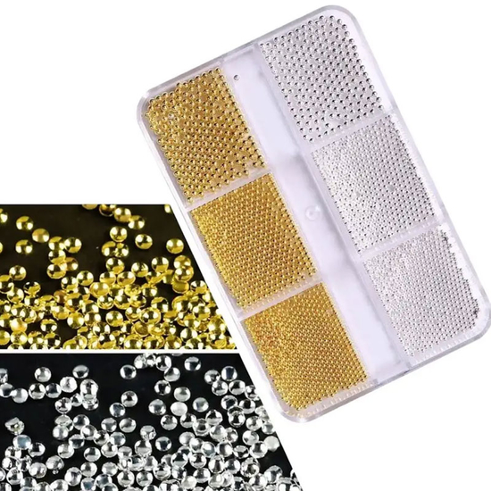 Набор бульонок для дизайна ногтей в контейнере2